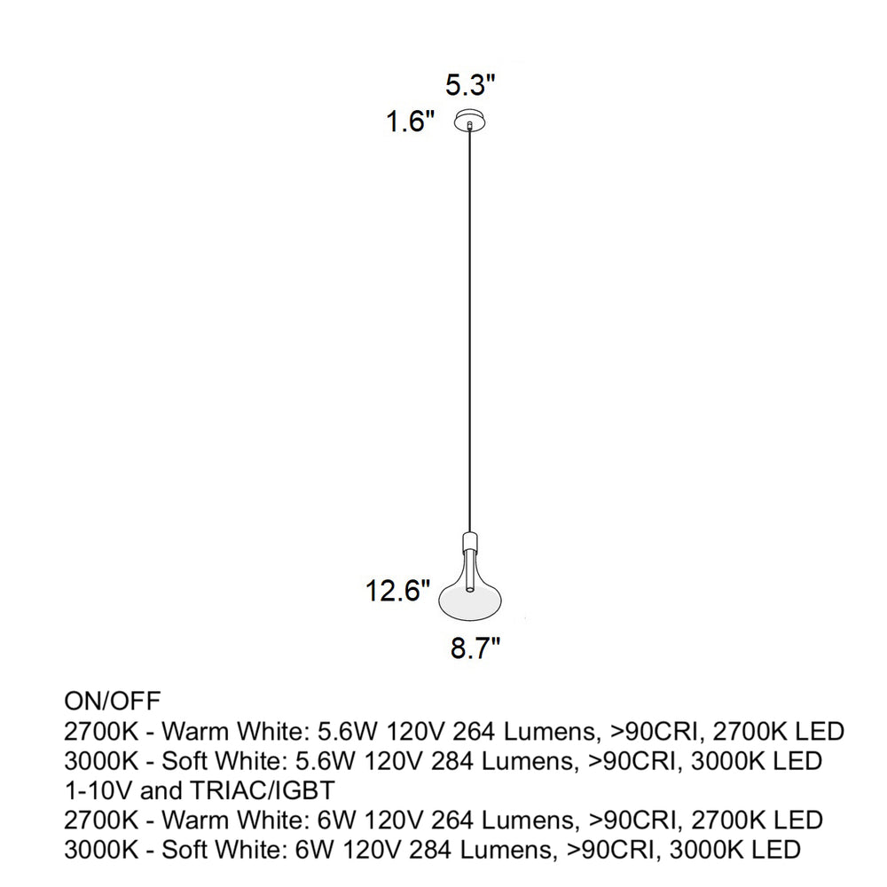 Cathode 1 LED Pendant Light