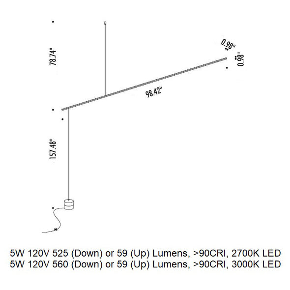 Fosbury Linear LED Pendant Light