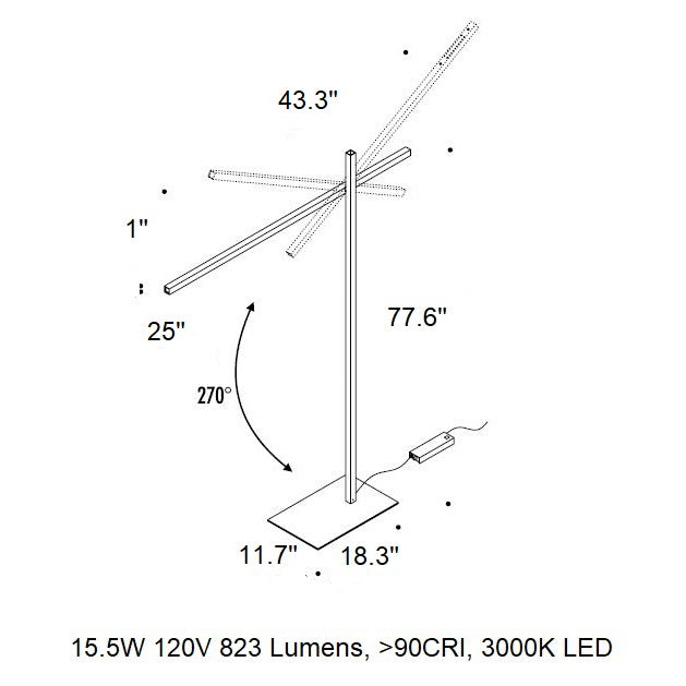 Hashi LED Floor Lamp