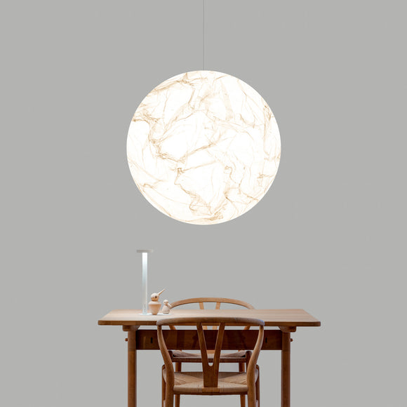 Moon Pendant Light with Dual Emission