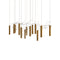 Simbiosi Multi-Light LED Pendant Light  option Polished Gold