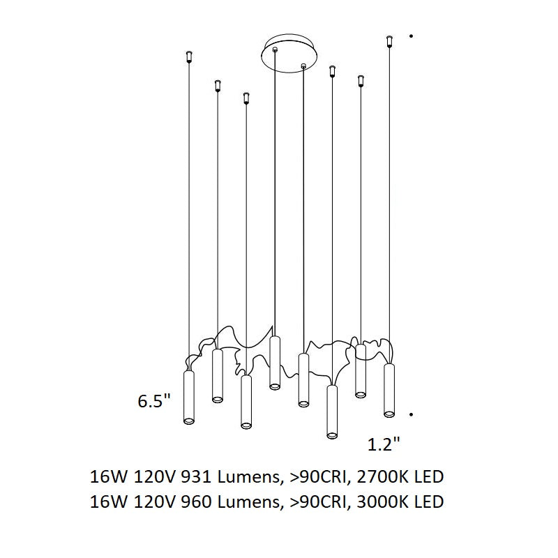 Simbiosi Multi-Light LED Pendant Light