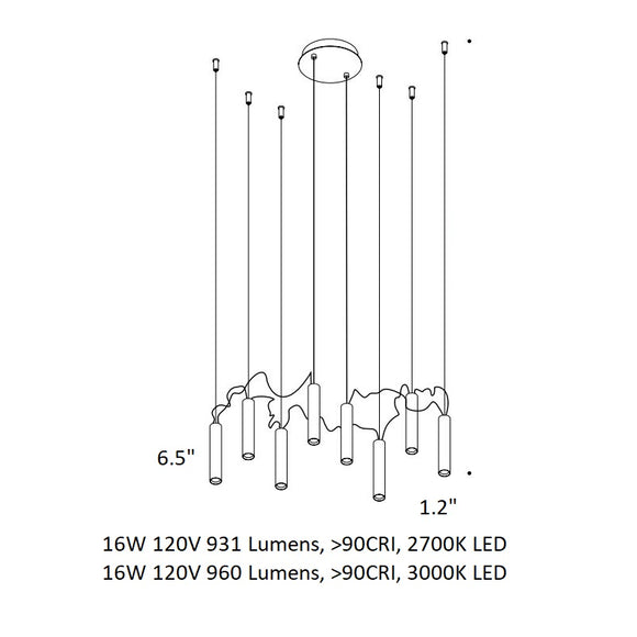 Simbiosi Multi-Light LED Pendant Light