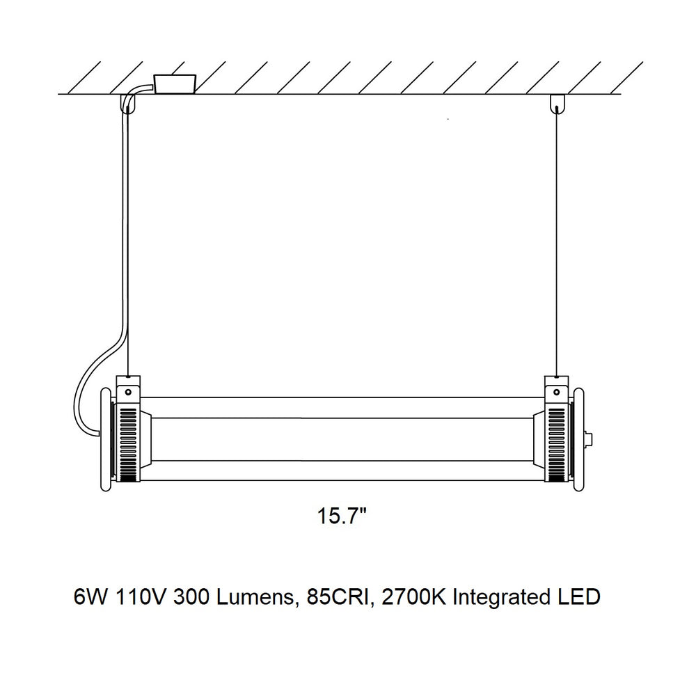 In The Tube 360 Horizontal Outdoor Pendant Light