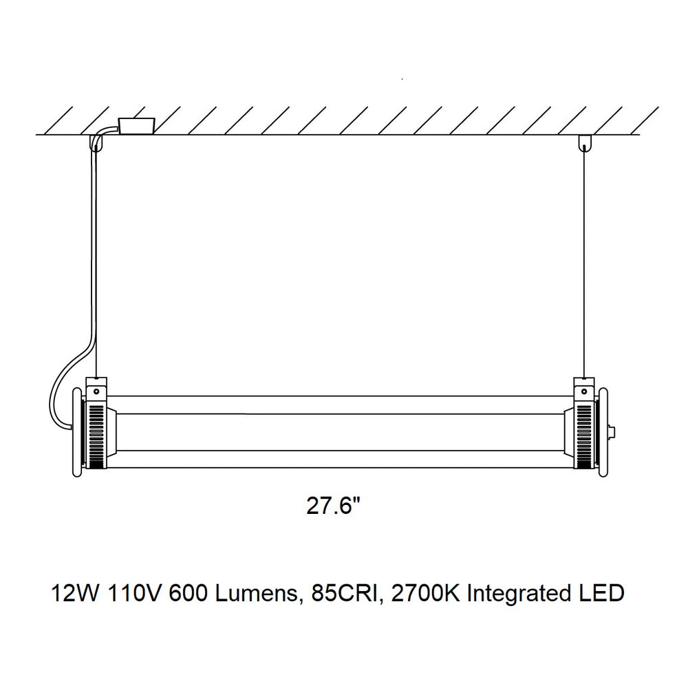 In The Tube 360 Horizontal Outdoor Pendant Light