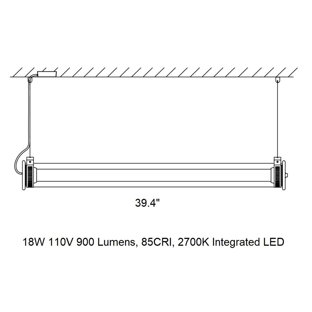 In The Tube 360 Horizontal Outdoor Pendant Light