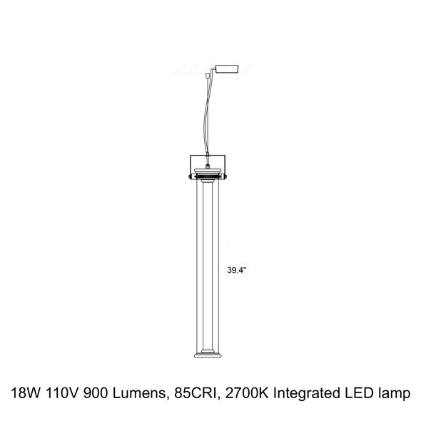 In The Tube 360 Vertical Outdoor Pendant Light