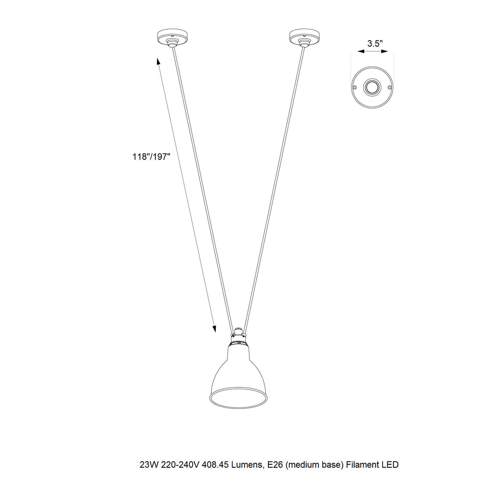 Les Acrobates De Gras N°323 Pendant Light