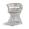 CIRQL NU Outdoor Armchair with Central Base  option 472 Natura Taupe