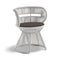 CIRQL NU Outdoor Armchair with Central Base  option 474 Natura Dark Gray