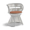 CIRQL NU Outdoor Armchair with Central Base  option 476 Natura Marsala