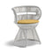 CIRQL NU Outdoor Armchair with Central Base  option 479 Natura Pomelo
