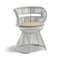 CIRQL NU Outdoor Armchair with Central Base  option 480 Natura Laurel