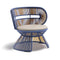 CIRQL NU Outdoor Lounge Chair with Central Base  option 212 Invert Sunrise
