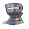 CIRQL NU Outdoor Lounge Chair with Central Base  option 474 Natura Dark Gray