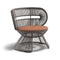 CIRQL NU Outdoor Lounge Chair with Central Base  option 476 Natura Marsala