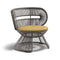 CIRQL NU Outdoor Lounge Chair with Central Base  option 479 Natura Pomelo
