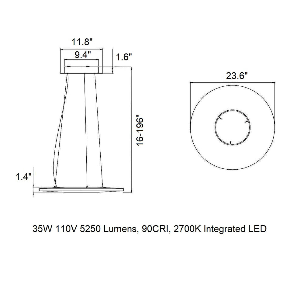 Iris Horizontal LED Pendant Light