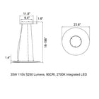 Iris Horizontal LED Pendant Light