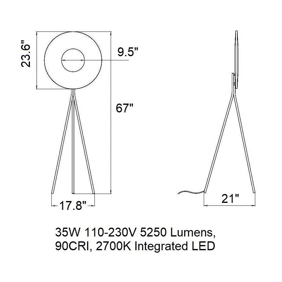 Iris Tripod LED Floor Lamp