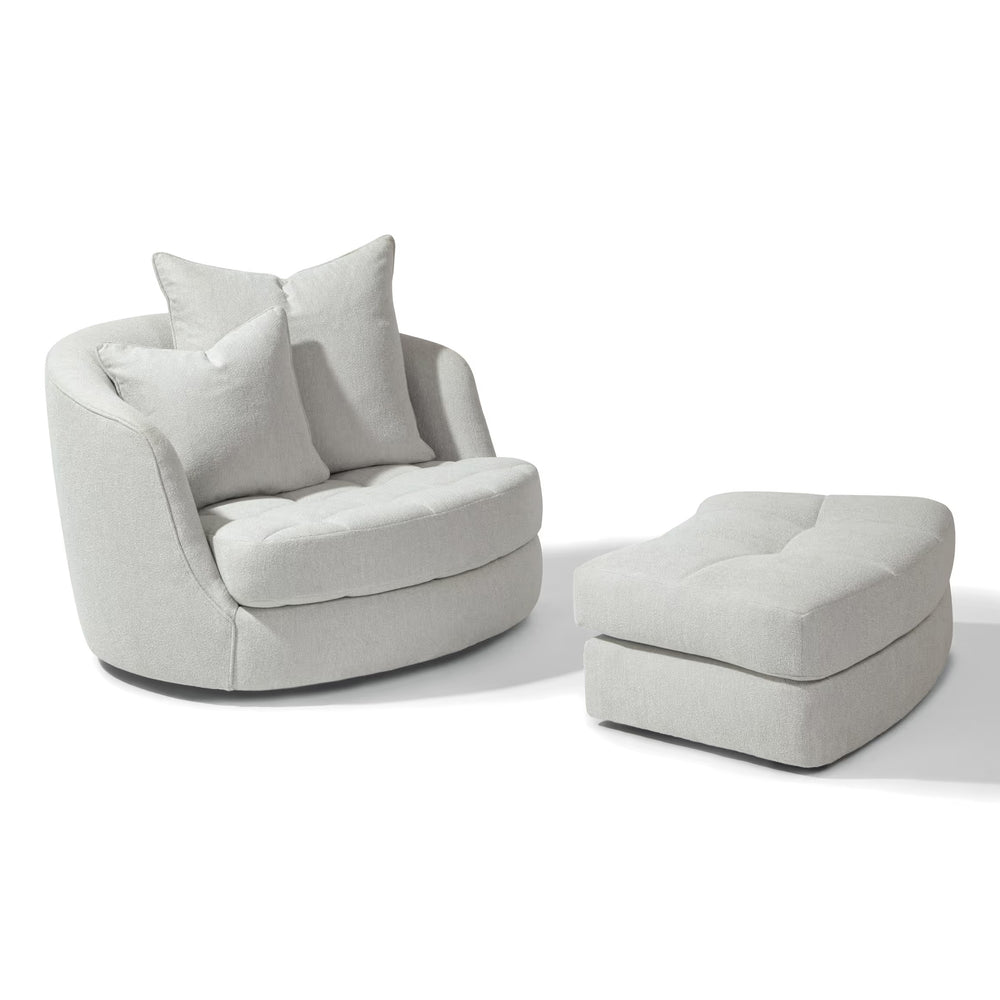 Giant Swivel Tufted Tub Lounge Chair