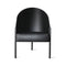 Pratfall Lounge Armchair  option Black Mdf / Black Leather