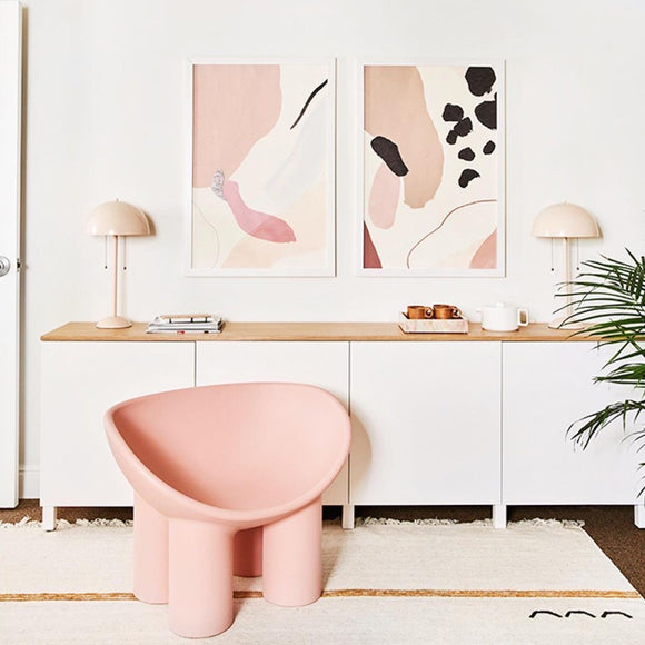 Pink roly poly 2025 chair