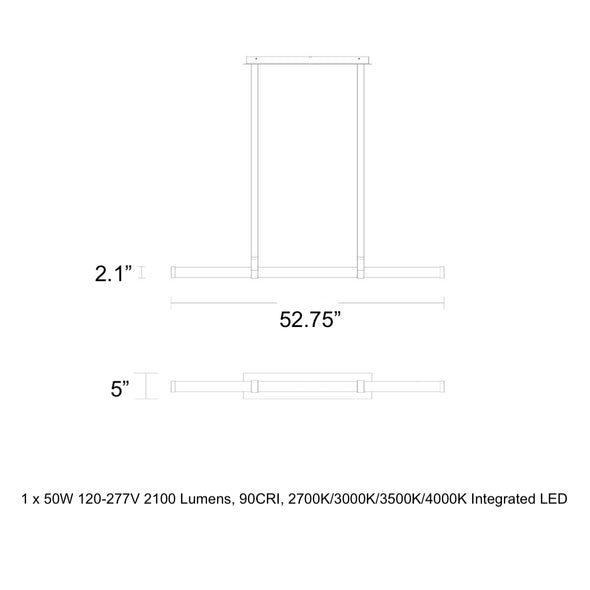 Balance Beam LED Linear Pendant Light