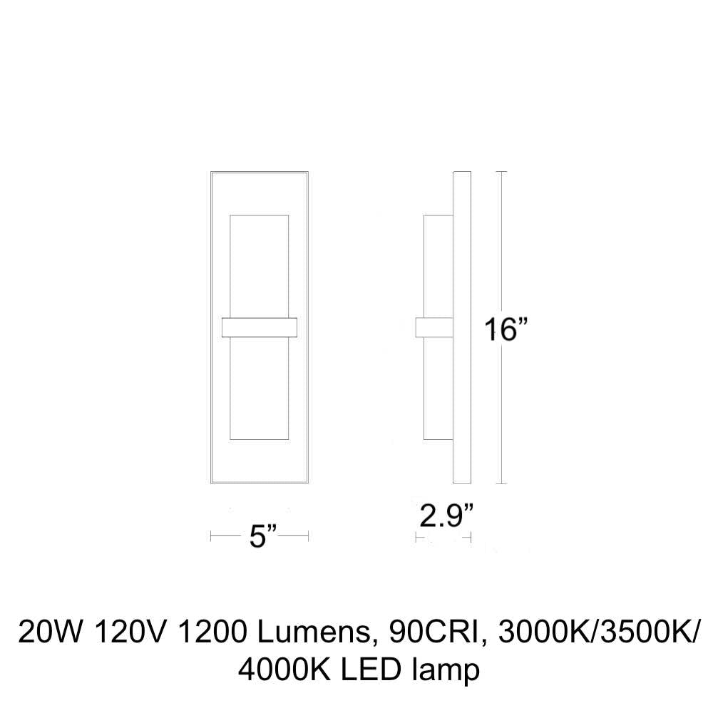 Bandeau Outdoor LED Wall Sconce