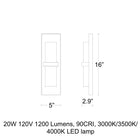 Bandeau Outdoor LED Wall Sconce