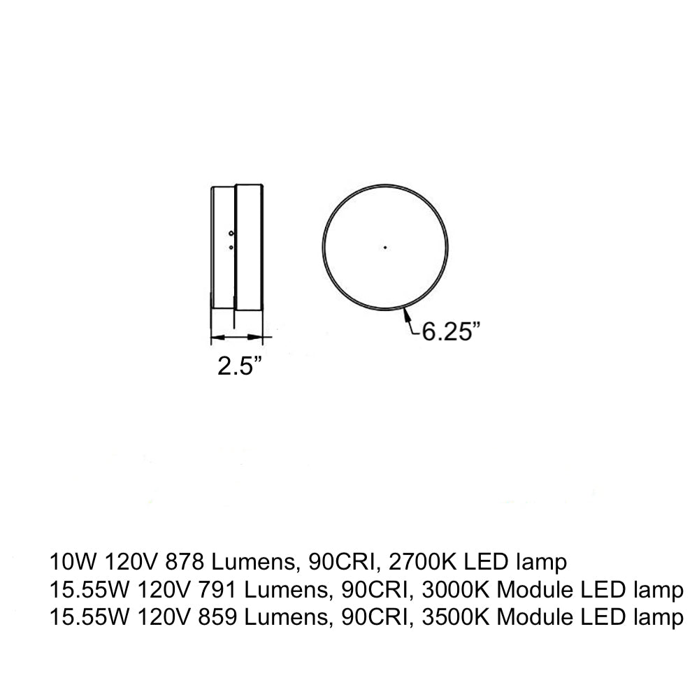 Dot LED Round Flush Mount