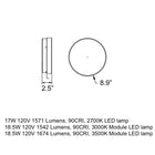 Dot LED Round Flush Mount