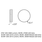 Dot LED Round Flush Mount