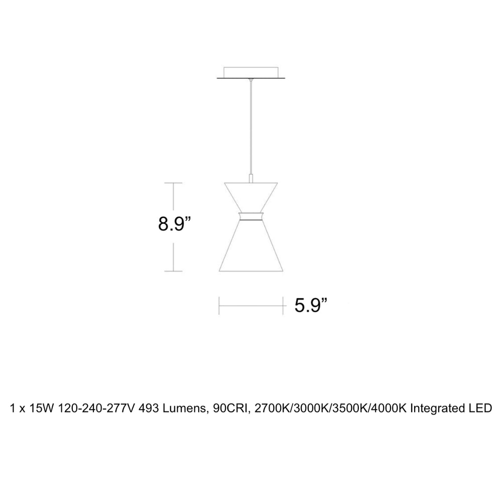 Pin Up LED Pendant Light