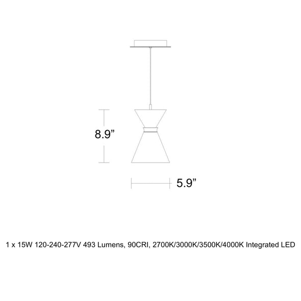 Pin Up LED Pendant Light