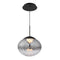 Swayzey Mini Pendant Light  option Black Smoke Glass