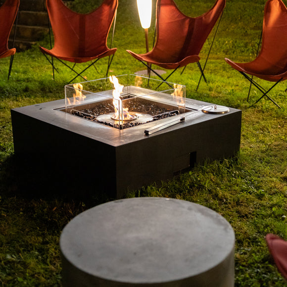 ストーブ EcoSmart Fire Lantern Outdoor EcoSmart Fire Base 40 Fire Table Set - 2Modern