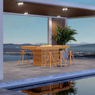 Gin 90 Teak Bar Fire Table Set