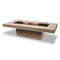 Gin 90 Teak Chat Fire Table Set  option Liquid Propane/Natural Gas