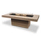 Gin 90 Teak Dining Fire Table Set  option Liquid Propane/Natural Gas