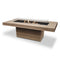 Gin 90 Teak Dining Fire Table Set  option Fire Table Only