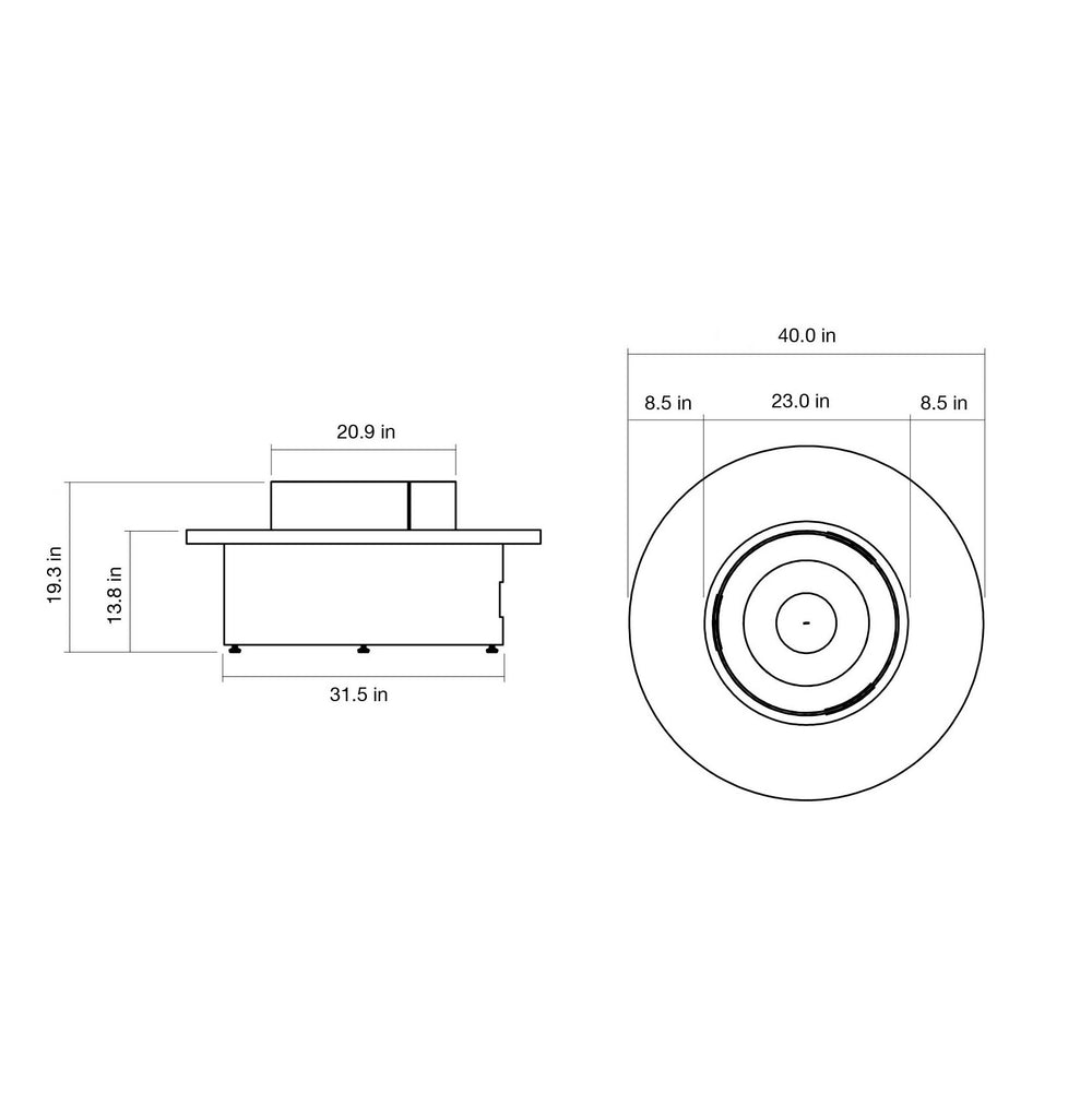 Mimosa 40 Fire Table Set