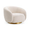 Brice Swivel Chair  option Boucle Cream