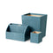 Scaleo Desk Set (Set of 3)  option Blue Faux Shagreen