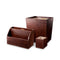 Scaleo Desk Set (Set of 3)  option Croc Embossed Brown Leather
