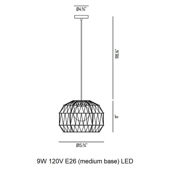 Bauma Outdoor Pendant Light