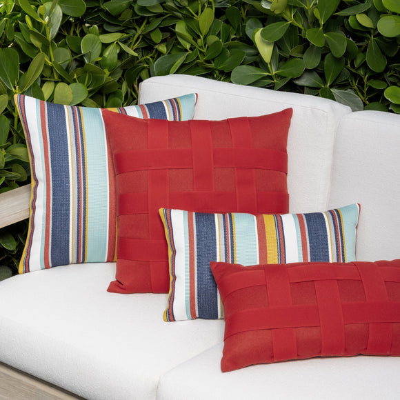 Basketweave Outdoor Pillow
