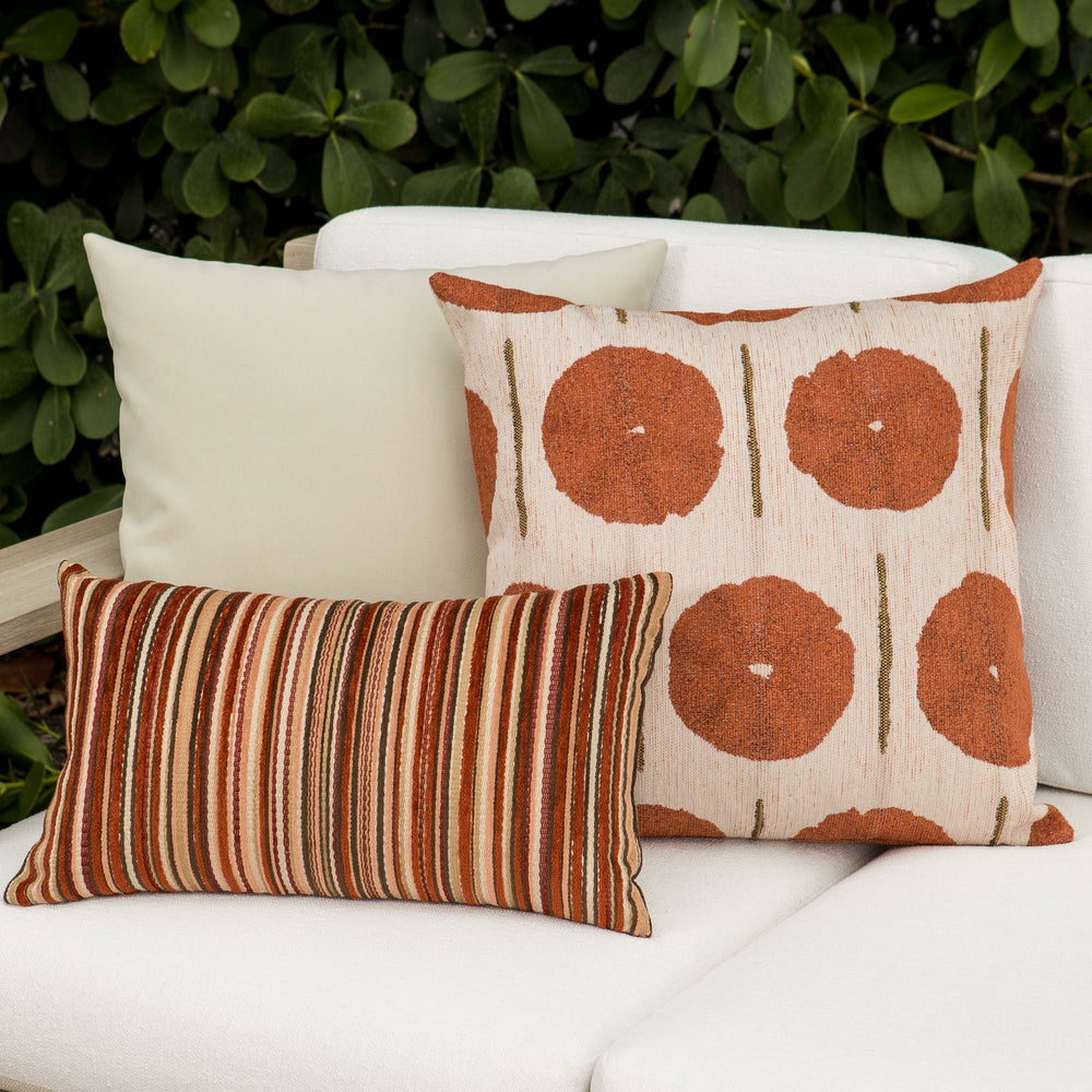 Lush Velvet Spice Stripe Outdoor Pillow