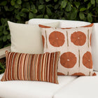 Lush Velvet Spice Stripe Outdoor Pillow