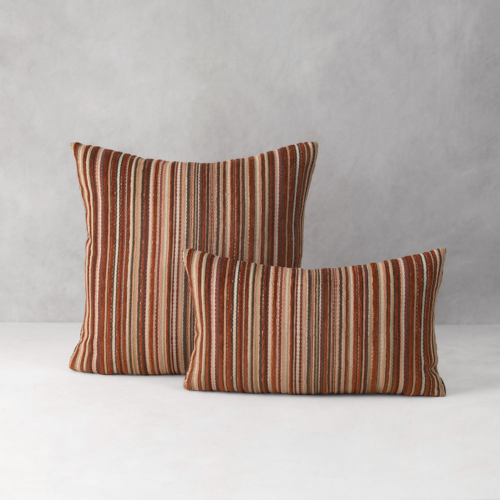 Lush Velvet Spice Stripe Outdoor Pillow